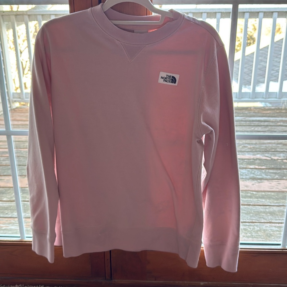 Light pink north face crew neck